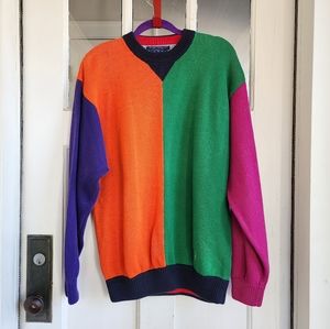 Vintage 90's Tommy Hilfiger Colorblock Sweater